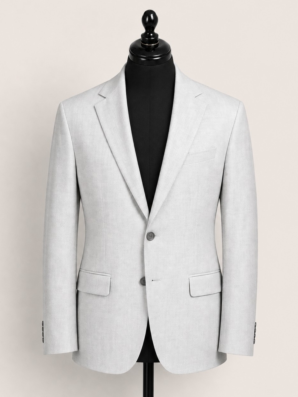Express Light Gray Men's Two-Button Sport Coat